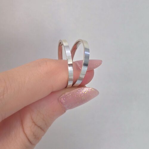 Par de aliança Viena 2mm-Prata 950