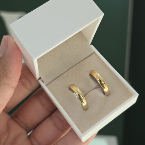 Par de Alianças Tradicional de Moeda 4mm
